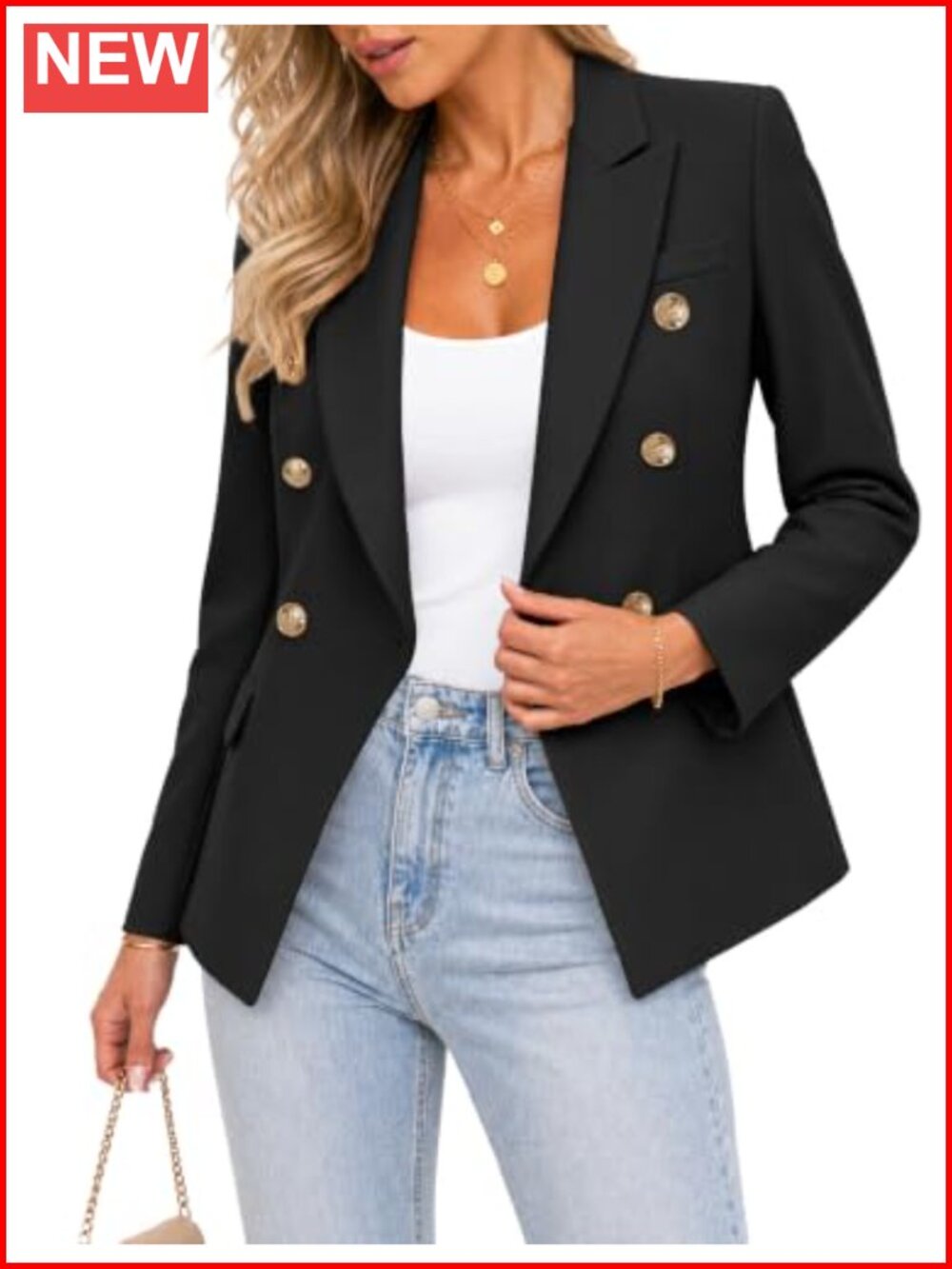 Women's Business Casual Blazer Slim Fit Open Front Long Sleeve Suit Jacket